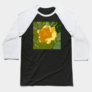 Yellow daylily, photography and digital Baseball T-Shirt